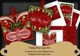 Red Poinsetta Happy Christmas Pocket Pull Card Kit