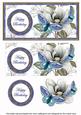 Blue Butterfly Happy Birthday Dl Decoupage Topper