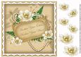 Cream Magnolia Another Year 8in Vintage Decoupage Topper
