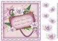 Lilac Magnolia Another Year 8in Vintage Decoupage Topper