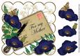 Dark Blue Poppy for My Mother Ink Saver 8in Scallop Topper