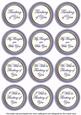 Blue Painted Thinking of You Mix Sentiment Round Toppers