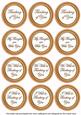 Borange Painted Thinking of You Mix Sentiment Round Toppers