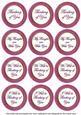 Cerise Painted Thinking of You Mix Sentiment Round Toppers