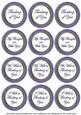 Dblue Painted Thinking of You Mix Sentiment Round Toppers