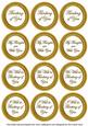 Gold Painted Thinking of You Mix Sentiment Round Toppers