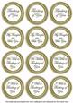 Olive Painted Thinking of You Mix Sentiment Round Toppers