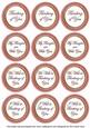 Pink Painted Thinking of You Mix Sentiment Round Toppers
