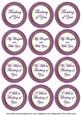 Purple Painted Thinking of You Mix Sentiment Round Toppers