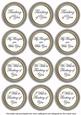Silver Painted Thinking of You Mix Sentiment Round Toppers