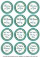 Teal Painted Thinking of You Mix Sentiment Round Toppers