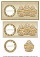 Cream Vintage Cupcake Congratulations Dl Topper