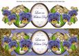 Dblue Pansy Love on Mothers Day Large Dl Topper