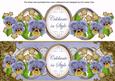 Blue Pansy Celebrate in Style Large Dl Topper