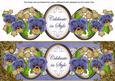 Dblue Pansy Celebrate in Style Large Dl Topper