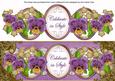Purple Pansy Celebrate in Style Large Dl Topper
