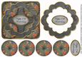 Black Sweet Peas 25th Anniversary 3D Rosette Topper