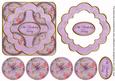 Lilac Sweet Peas 18th Birthday 3D Rosette Topper