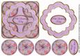 Lilac Sweet Peas 100th Birthday 3D Rosette Topper
