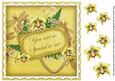 Lemon Orchid So Special to Me 8in Vintage Decoupage Topper