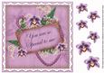 Lilac Orchid So Special to Me 8in Vintage Decoupage Topper