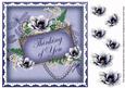 Dark Blue Magnolia Thinking of You 8in Decoupage Topper