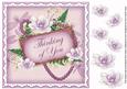 Lilac Magnolia Thinking of You 8in Decoupage Topper