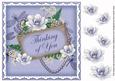 Pale Blue Magnolia Thinking of You 8in Decoupage Topper
