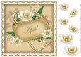 Cream Magnolia April 8in Vintage Decoupage Topper