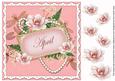 Pink Magnolia April 8in Vintage Decoupage Topper