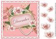 Pink Magnolia December 8in Vintage Decoupage Topper