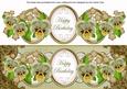 Olive Pansy Happy Birthday Large Dl Topper