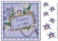 Blue Orchid Celebrate in Style 8in Vintage Decoupage Topper