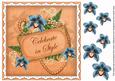 Tealo Orchid Celebrate in Style 8in Decoupage Topper