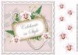 White Orchid Celebrate in Style 8in Decoupage Topper