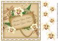 Cream Orchid Another Year Older 8in Decoupage Topper