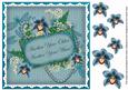 Teal Orchid Another Year Older 8in Decoupage Topper