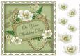 Olive Magnolia Wedding Day 8in Vintage Decoupage Topper
