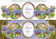 Blue Pansy Thank You Large Dl Topper