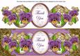 Purple Pansy Thank You Large Dl Topper