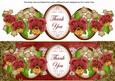 Very Red Pansy Thank You Large Dl Topper