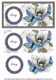 Blue Butterfly Sorry Dl Decoupage Topper
