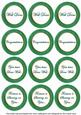 Dark Green Painted Well Done Mix Sentiment Round Toppers