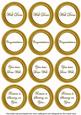 Gold Painted Well Done Mix Sentiment Round Toppers
