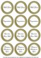 Olive Painted Well Done Mix Sentiment Round Toppers