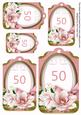 Pink Magnolia 50 Sentiment Tag Sheet