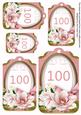 Pink Magnolia 100 Sentiment Tag Sheet