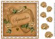 Coffee Roses September 8in Vintage Decoupage Topper