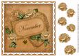 Coffee Roses November 8in Vintage Decoupage Topper