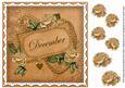 Coffee Roses December 8in Vintage Decoupage Topper